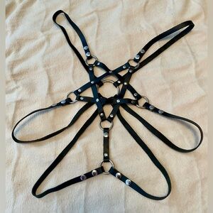 Handmade Leather Pentagram Harness Unisex